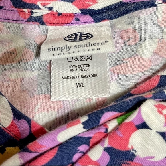 SIMPLY SOUTHERN, CASUAL PRINT MINI DRESS. COMFORTABLE, 100% COTTON. SIZE M/L - Picture 8 of 8